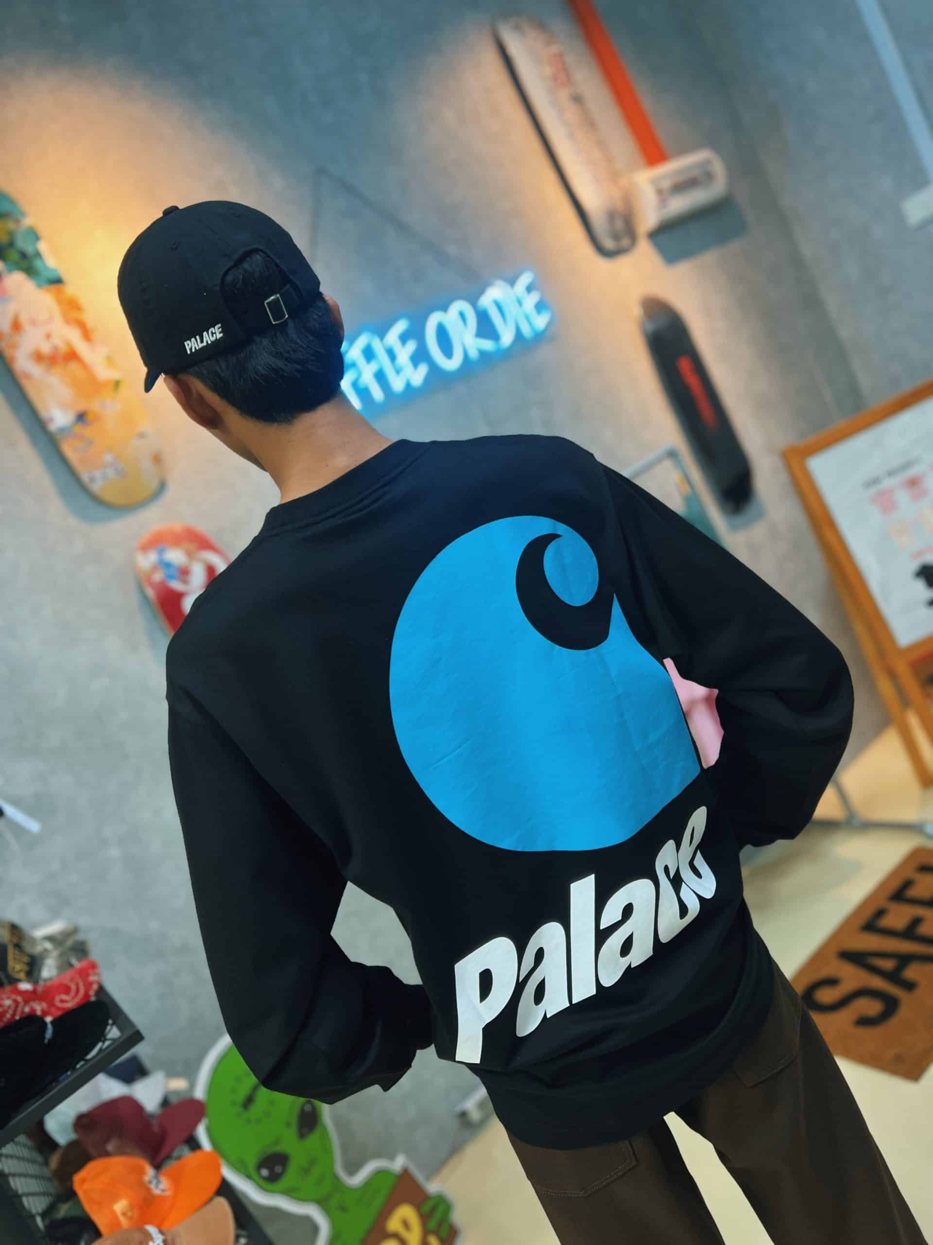 Palace x Carhartt WIP Logo Longsleeve Black - Waffle Or Die Palace x Carhartt WIP Logo Longsleeve Black - Waffle Or Die